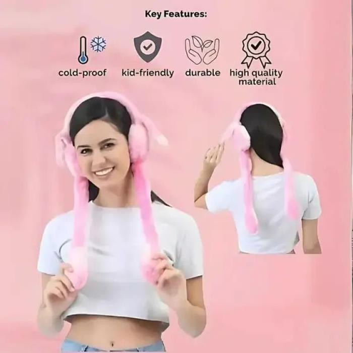 Cute Fluffy Moving Ears Muff