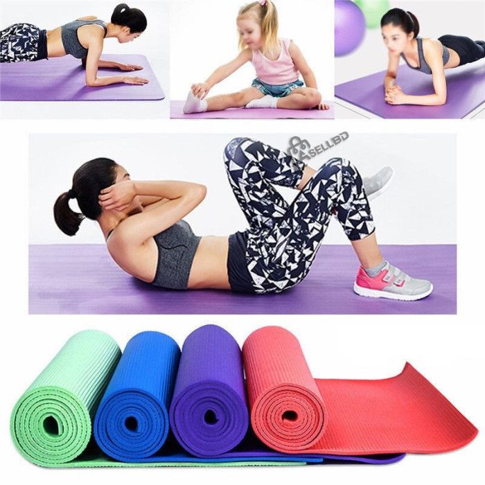 Yoga Mat Fitness exercise mat Thickness 8mm (2Feet / 6Feet)