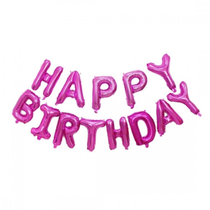 Birthday Foil balloon golden, red, pink