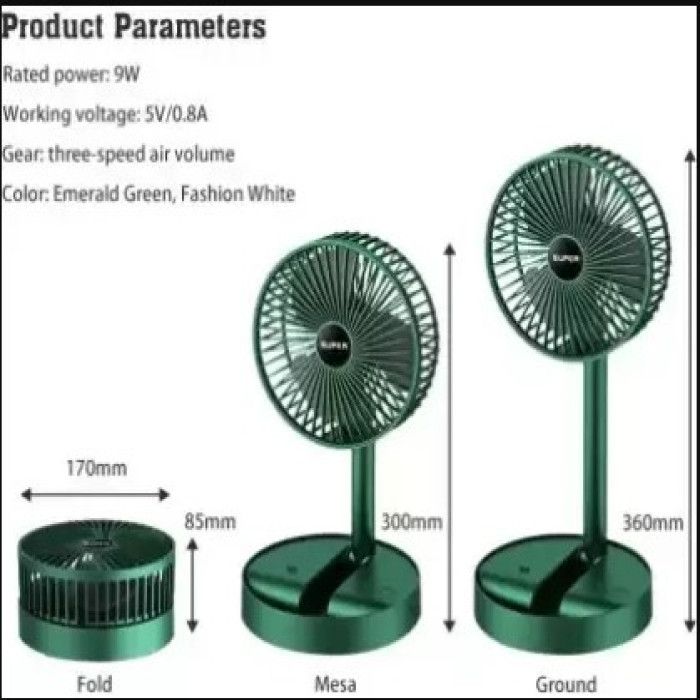 Super Portable Folding USB Fan (সুপার পোর্টেবল ফোল্ডিং ইউএসবি ফ্যান)