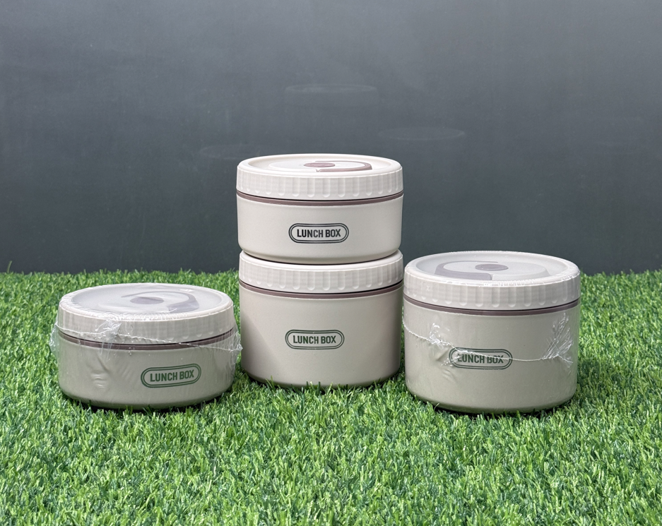 4 Compartment Food-Grade 304 Stainless Steel Lunch Box Set with Insulated Carrying Bag